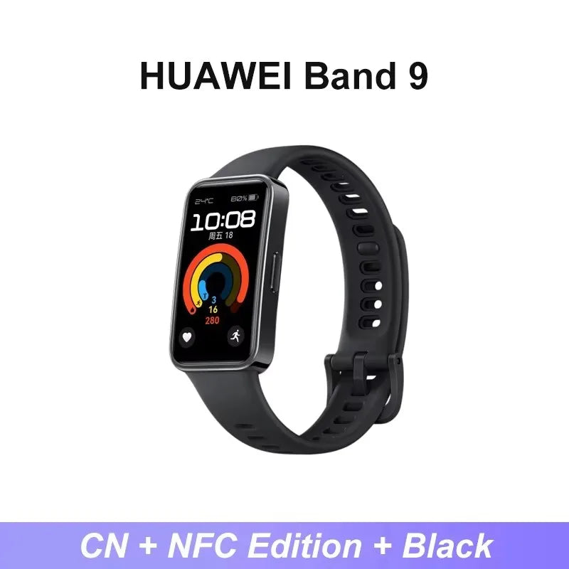 Smartband, Huawei Band 9, Preto Desenho da pulseira Fluoroelastómero